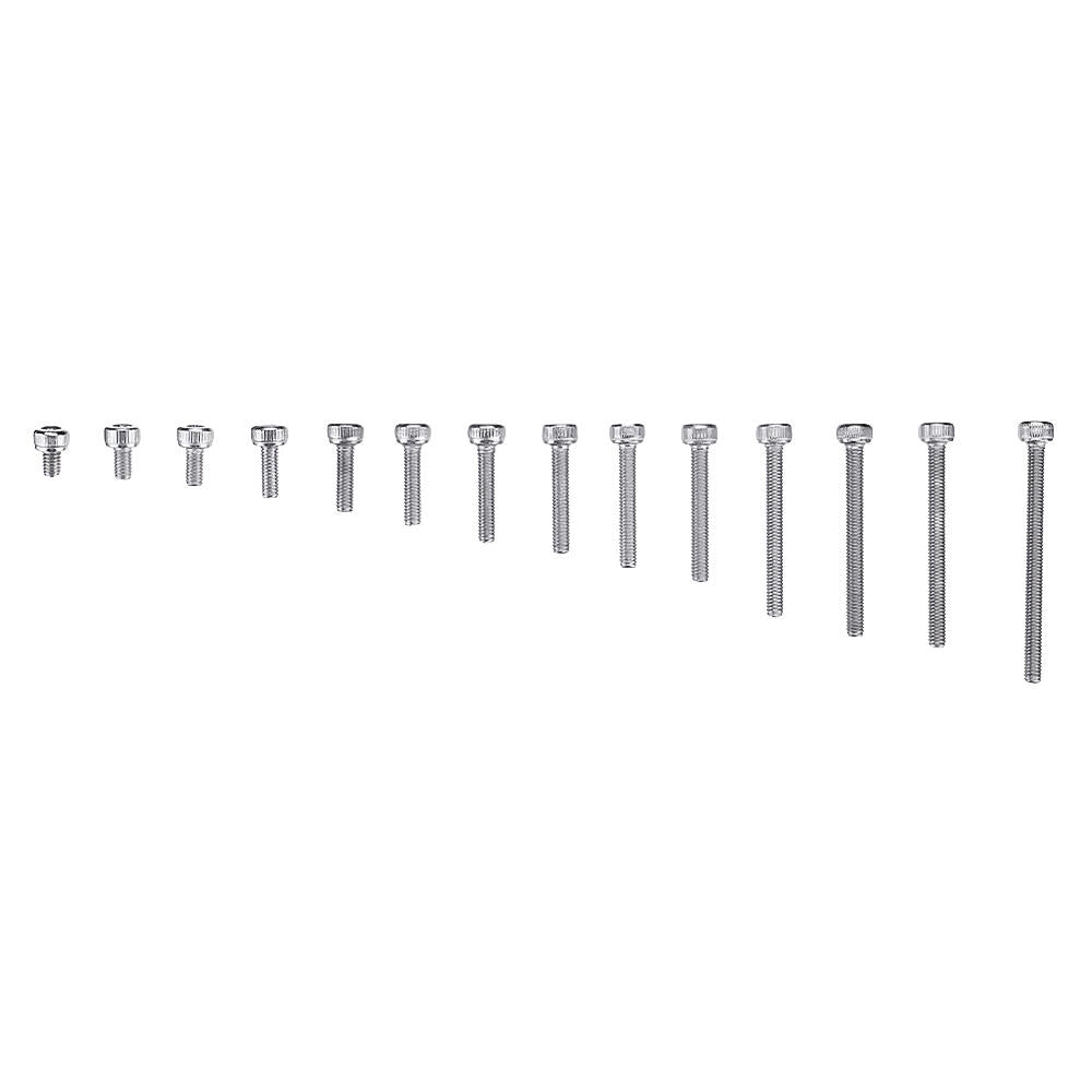 280Pcs M3 304 Stainless Steel Hex Socket Cap Head Screw Bolts Assortment Set