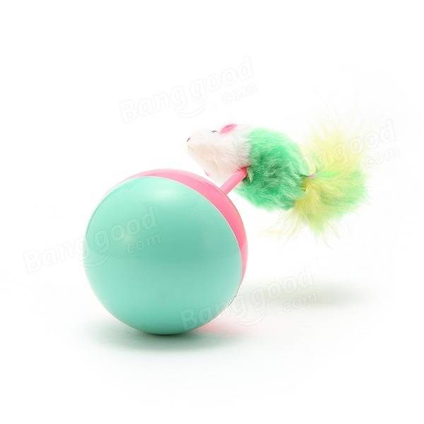 Interactive Cat Tumbler Toy Feather Toy Fluffy Mouse Crinkle Balls Cat Toys Pet Toys