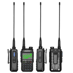 10W 5800mAh Fluorescent LED Display Walkie Talkie Intelligent Noise Reduction High Power FM Two Way Radio SOS for Hotel Sailing Hiking