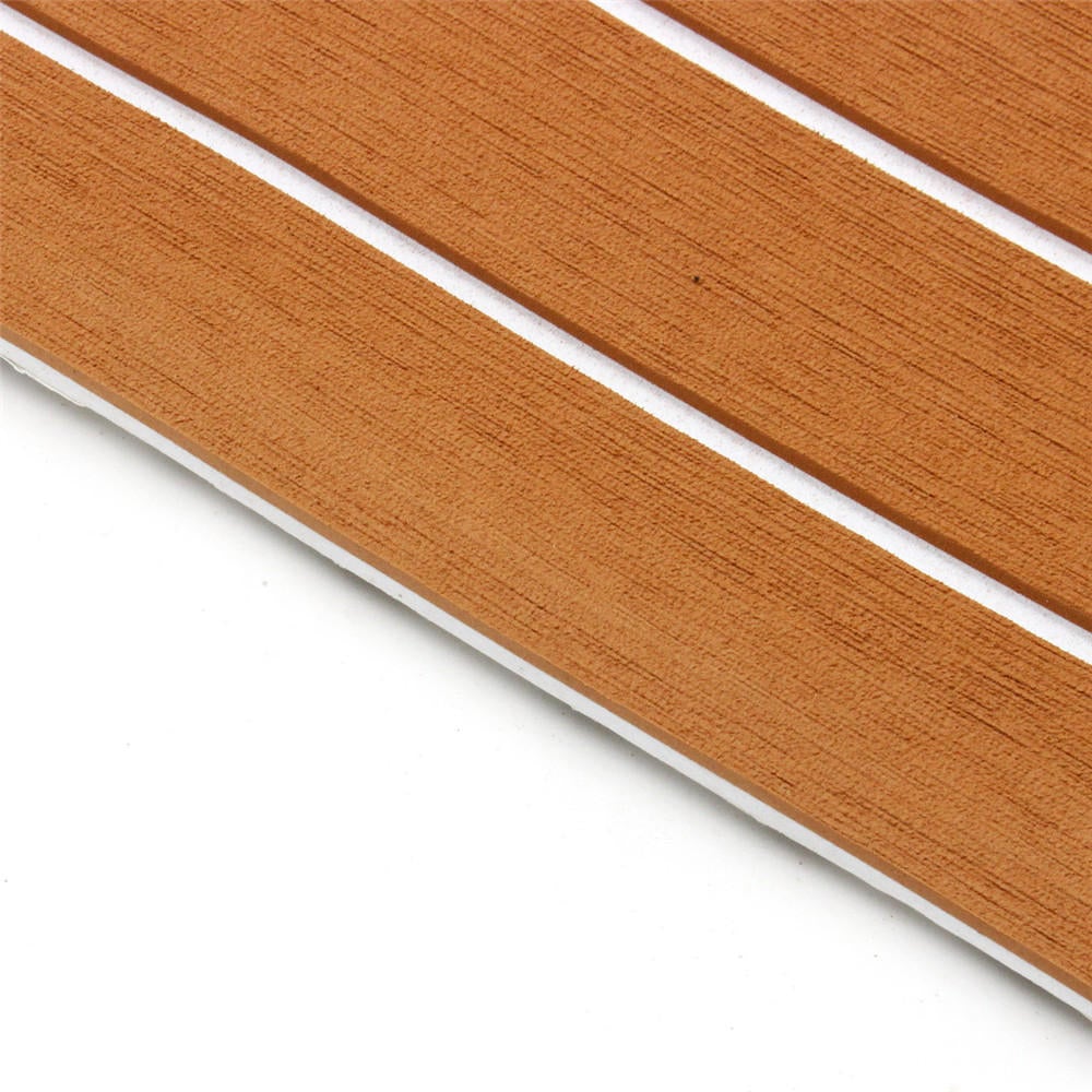 900mmx2400mmx5.5mm Light Brown and White EVA Foam Faux Teak Sheet Boat Yacht Synthetic Teak Decking