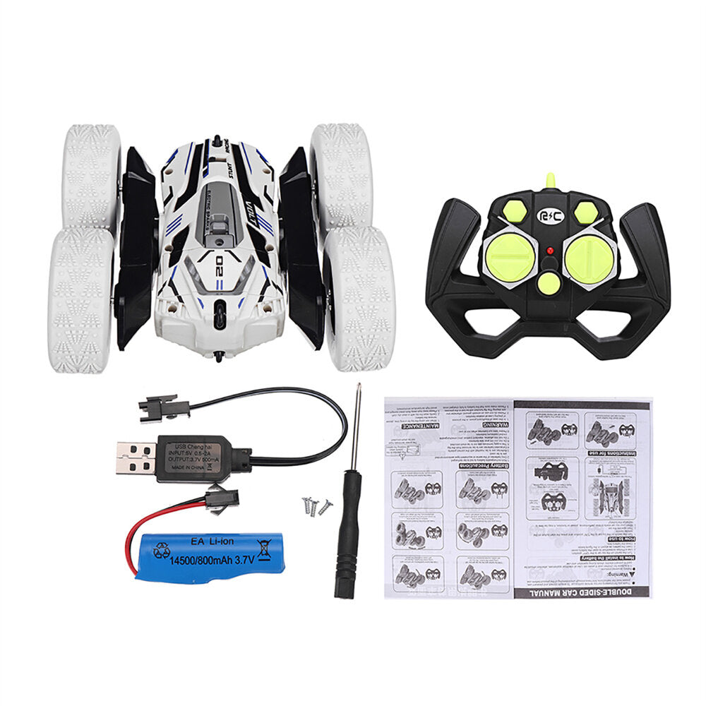 RC Stunt Car 2.4G 4WD 360 Rotate LED Lights Remote Control Off Road Double Sided Vehicles Model