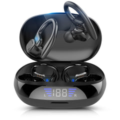 Bluetooth 5.0 Ear Hook Earbuds LED Power Display TWS In-ear Earphone Stereo Noise Reduction With Mic