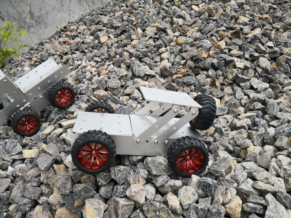 DIY Aluminous Smart RC Robot Car Chassis Base With Motor For Assembled Jeep Car Models