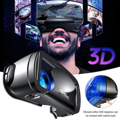 3D VR Glasses Virtual Reality Full Screen Visual Wide-Angle VR Glasses For 5.0-7.0 Inch Smart Phones For iPhone XS 11Pro Huawei P30 P40 Pro Mi10