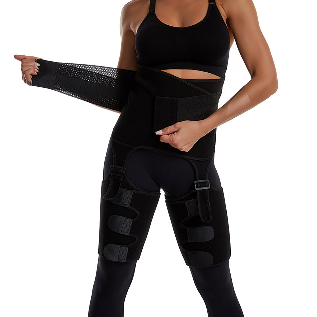 3 IN 1 Waist and Thigh Trimmer Belt Butt Lifter for Woman Weight Reduce Slimming Body Shaper Waist Trainer Belt
