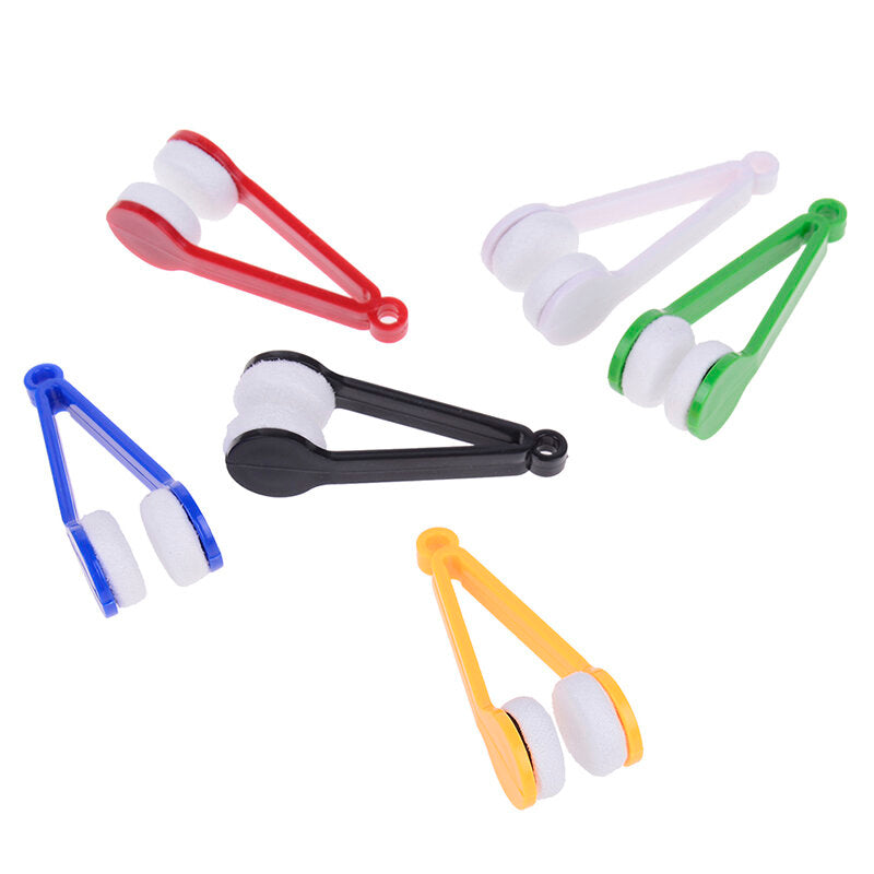 1pc~5PCS Glasses Cleaner Brush Microfiber Clean Brush Mini Sun Glasses Eyeglass Cleaner Brush Cleaning Spectacles Tool