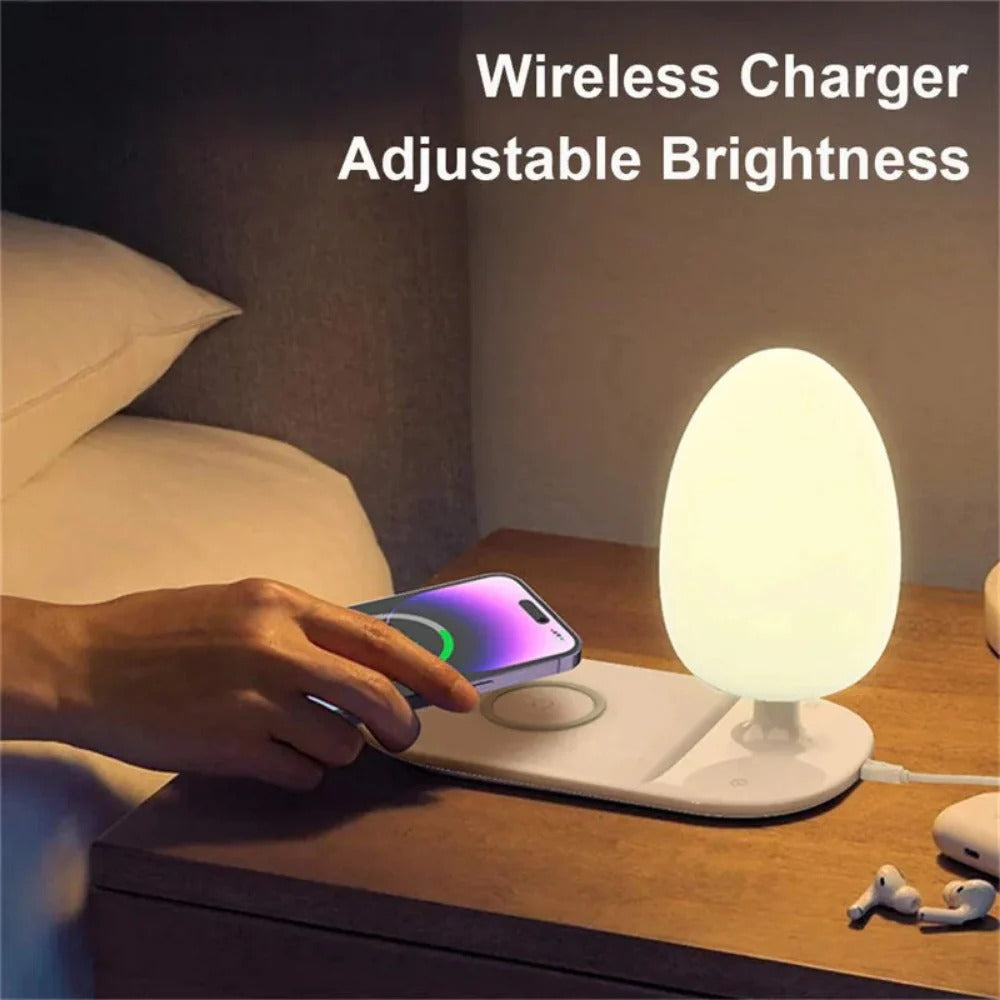 Wireless Charger & Desk Lamp for iPhone 15, Samsung Galaxy Z Flip4, Hui Mate60 Pro