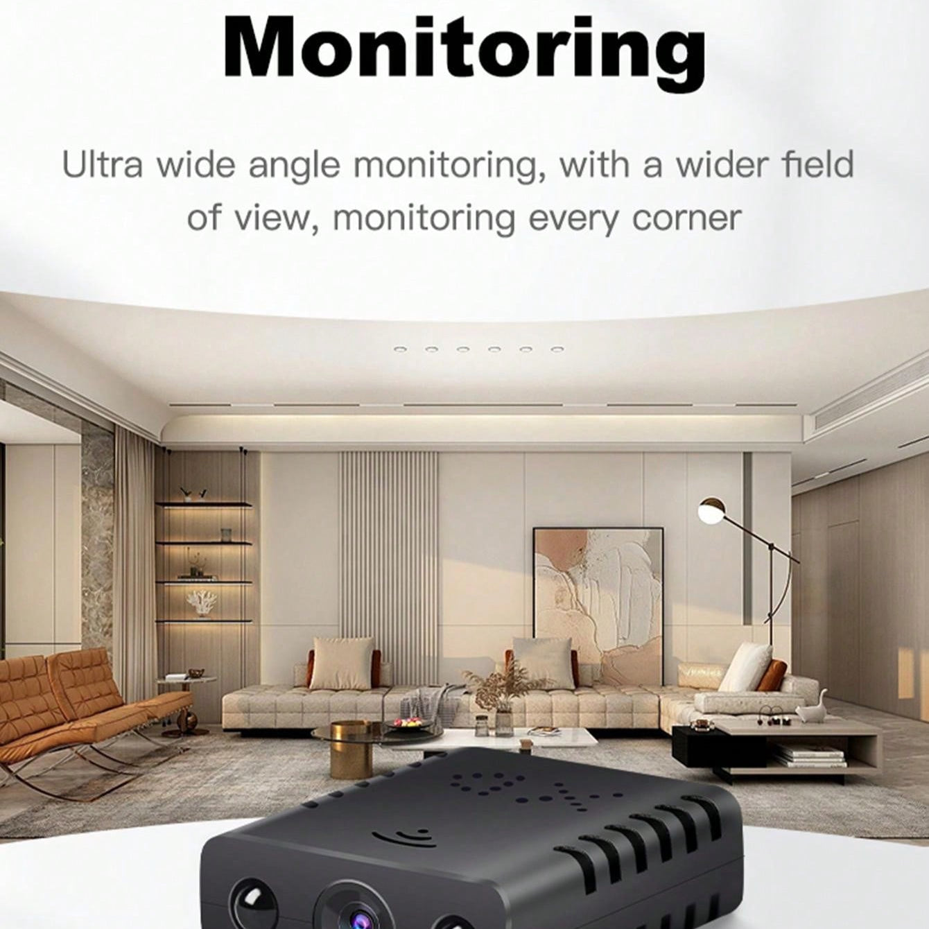 Mini HD Wireless Camera with Infrared Night Vision, Remote Home Monitoring, Loop Recording