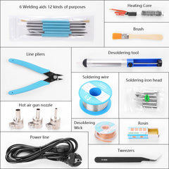 2 in 1 Soldering Staiton Hot Air SMD BGA Rework Welding Station 220V Portable Soldering Station Welding Tools