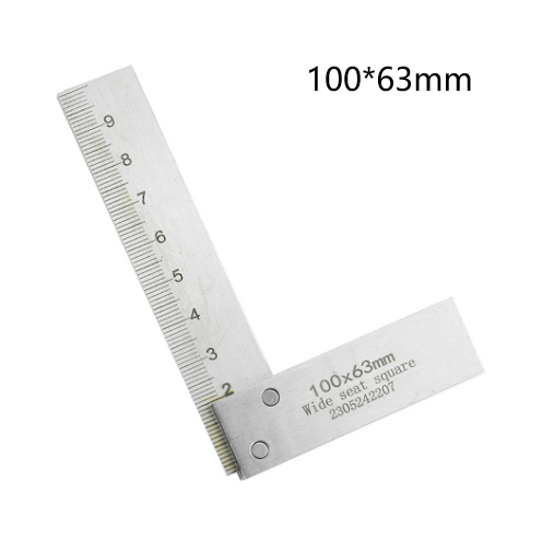 Premium Stainless Steel Right Angle Ruler High Precision 90 Degree Laser Etched Scale Wide Seat Design Multiple Sizes