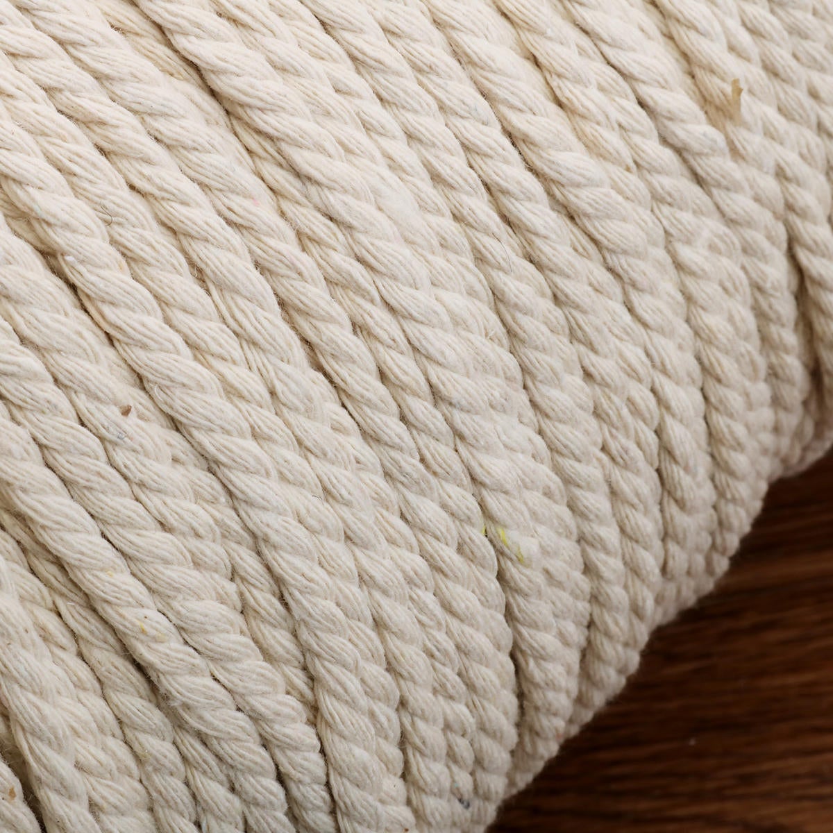 4mm Braided Cotton Rope 3 Strands Natural Braided Twisted Cotton Cord Rope Multi-functional Tools