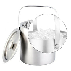 1.3L Ice Bucket Double Insulated Handle Double Wall Insulated Bucket Tongs