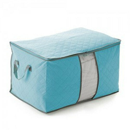 High Capacity Clothes Quilts Storage Bags Folding Organizer Bags Bamboo Portable Storage Container