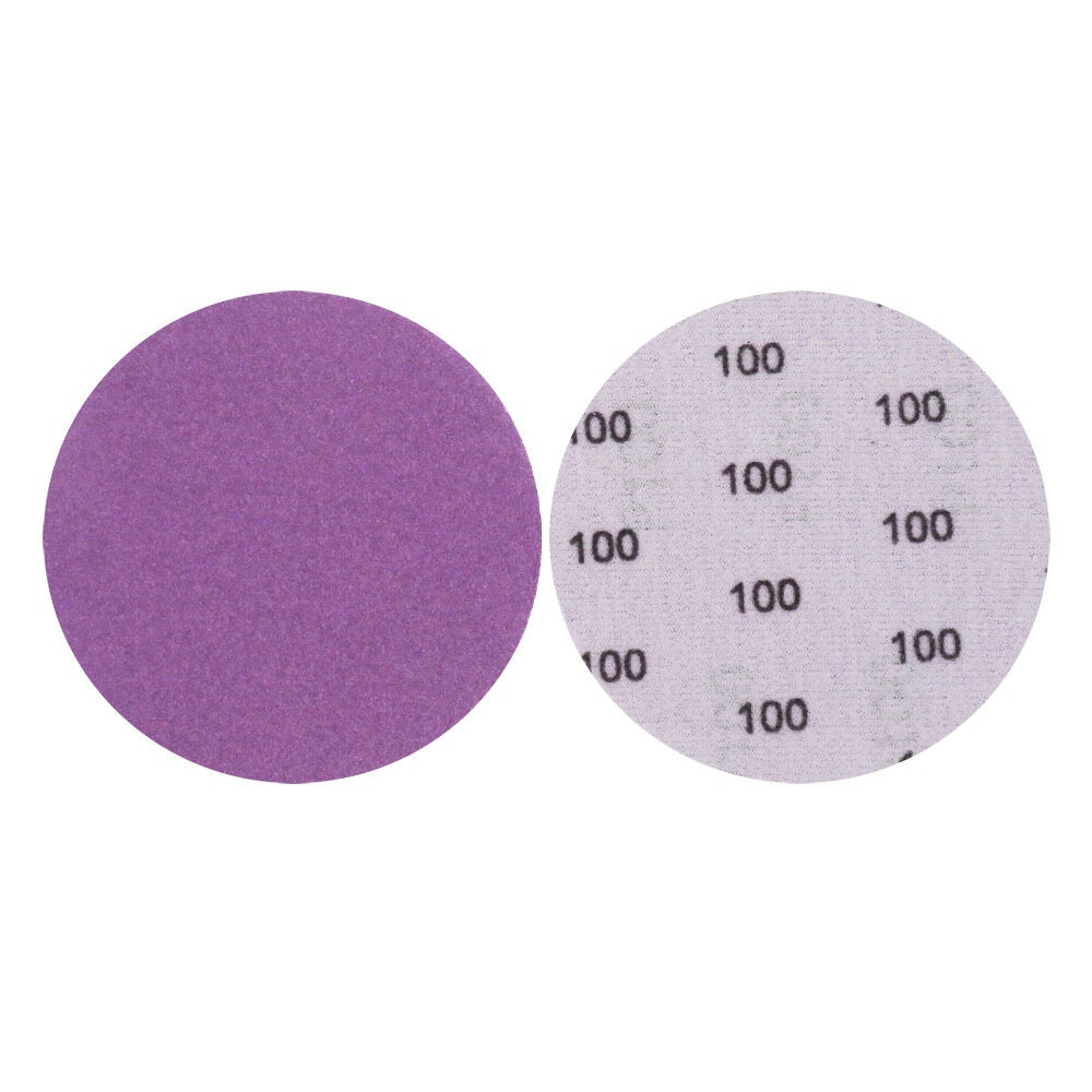 100pcs 4 Inch 100mm 80-3000 Grit Purple Sanding Disc Waterproof Hook Loop Sandpaper for Metal Wood Car Furniture Polishing