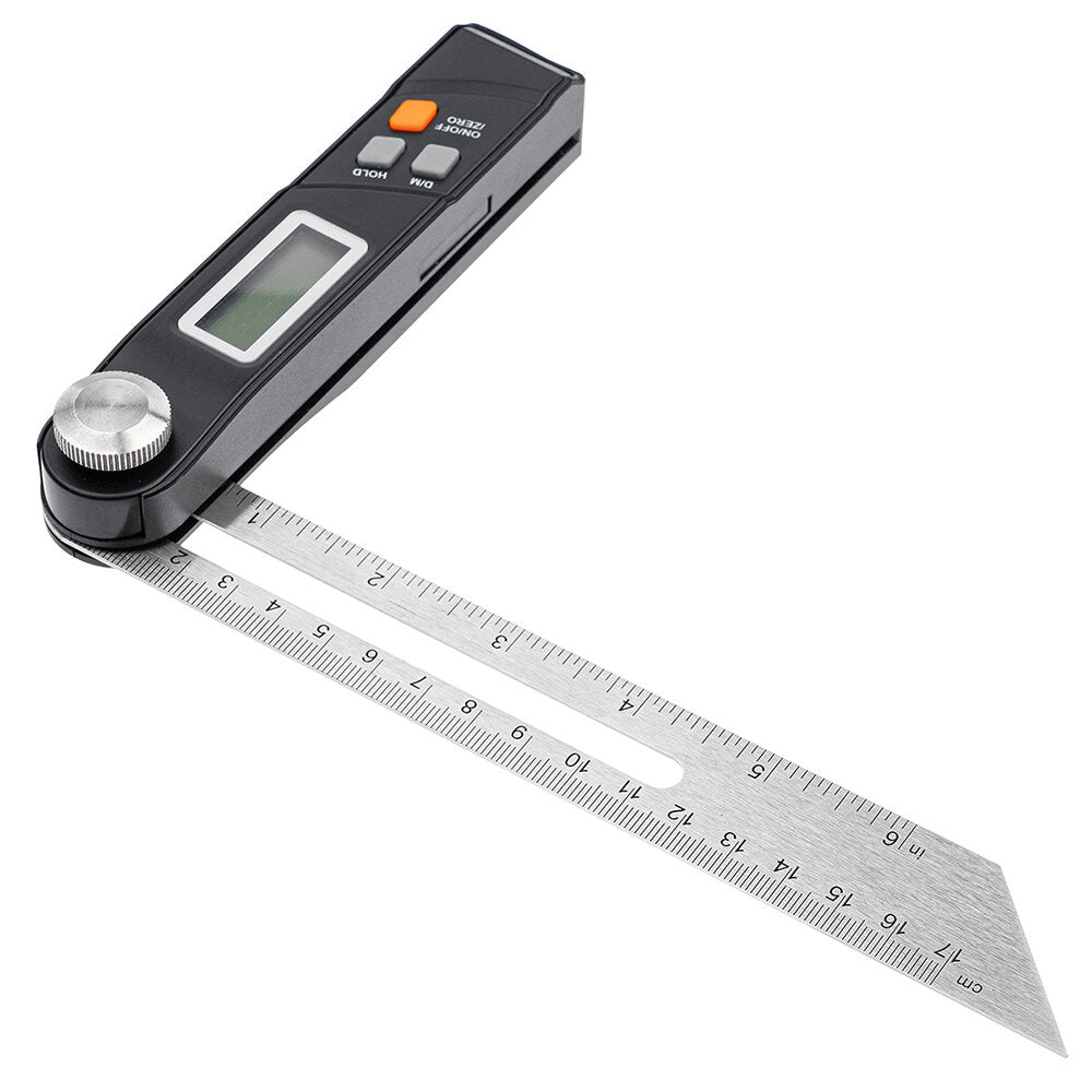 Stainless Steel 360 Degree Gauge Digital Protractor T Bevel Electronic Level Battery Operated LCD Display Angle Finder Sliding