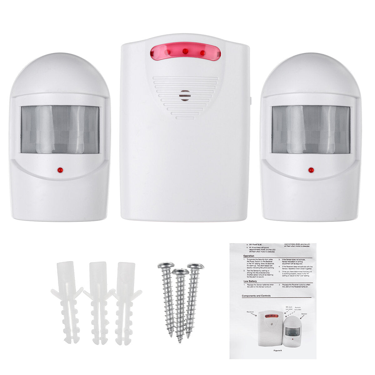 Wireless PIR Sensor Motion Alarm Sensor Low Power LED Reminder Infrared Detector