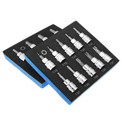 3/8 Inch Drive Socket 10pcs T10-T55 Torx Socket 9pcs H2-H10 Socket Bit Set
