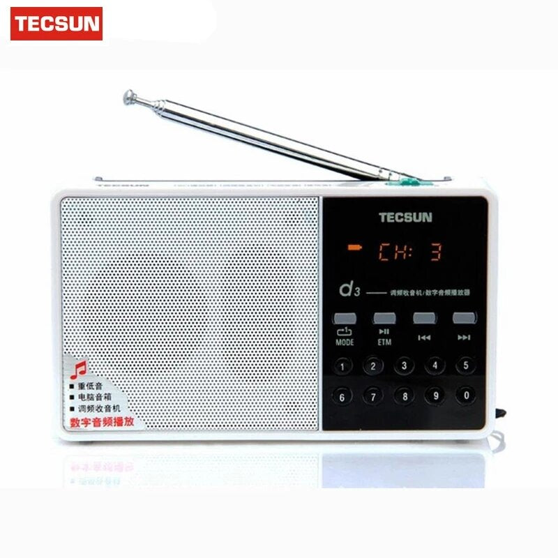 FM Stereo Radio Music MP3 Digital Song Selection TF Card Portable with Built-in Speaker for The Elderly