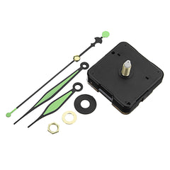 3pcs 20mm Shaft Length Green and Black Luminous Hands DIY Quartz Clock Wall Movement