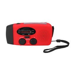 Emergency Weather Radio AM FM NOAA Solar LED Flashlight 1000mAh Power Bank Hand Cranked