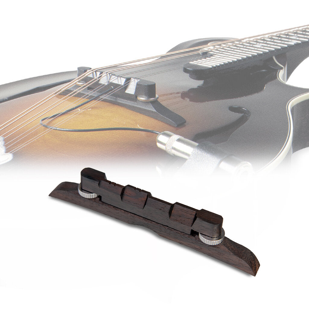 Adjustable Mandolin Bridge Rosewood Bridge With Two Steel Wheels String Instrument Accessories