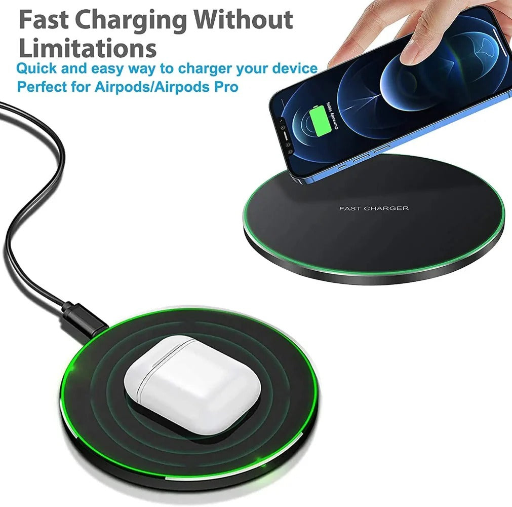 200W Fast Wireless Charger Pad for iPhone, Samsung, Xiaomi, Hui