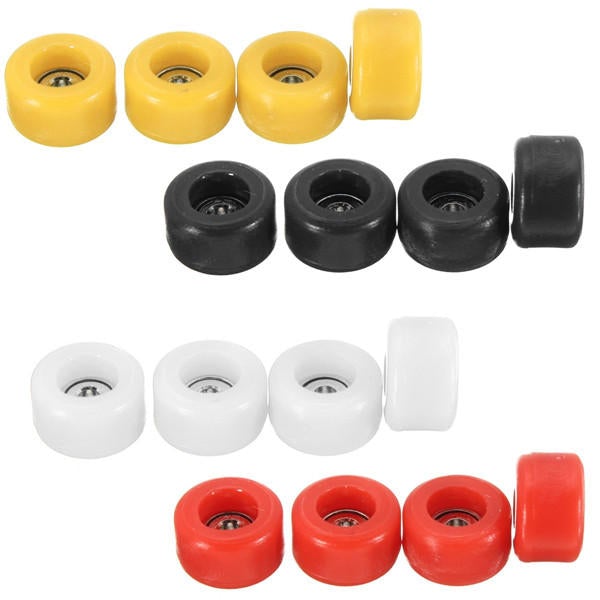 4pcs Fingerboard Urethane Bearing Wheels Set for Wooden Fingerboard