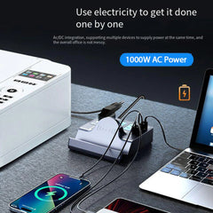 72W 7-Port USB PD Charger: 3 USB-C, USB-A, 3 AC, Wireless Fast Charger for iPhone, Hui, Xiaomi