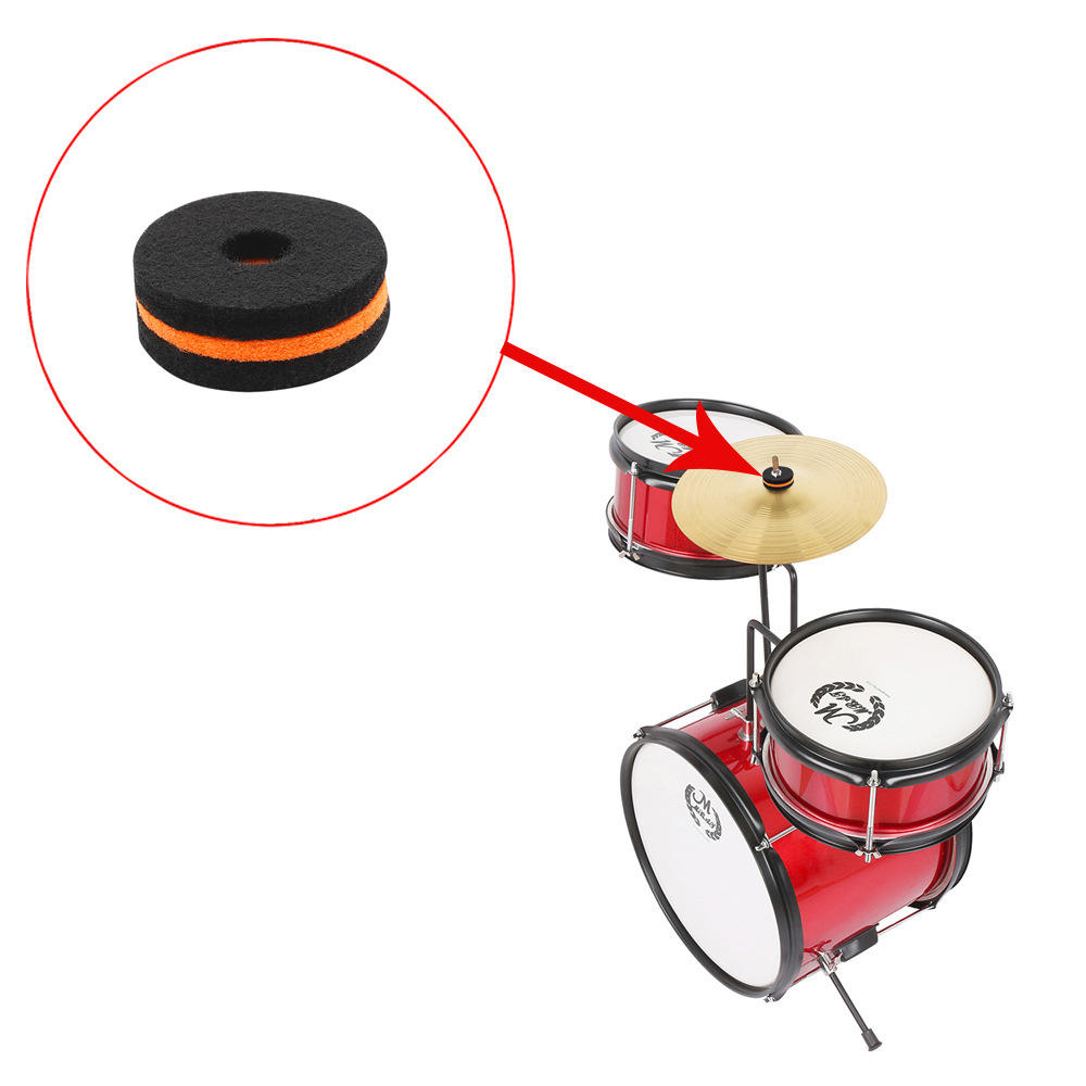 10 Packs Drum Cymbal Felt Pad Protection Round Separator Drum Mat for Drum Bracts