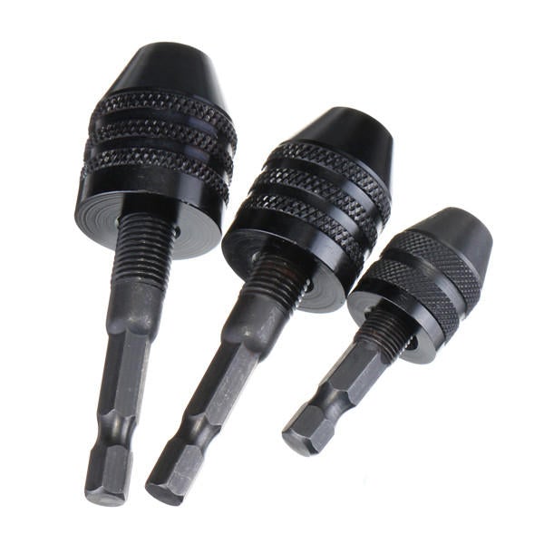 0.3-3.6/0.3-6.5/0.6-8mm Keyless Drill Chuck 1/4 Inch Hex Shank Quick Change Adapter Converter