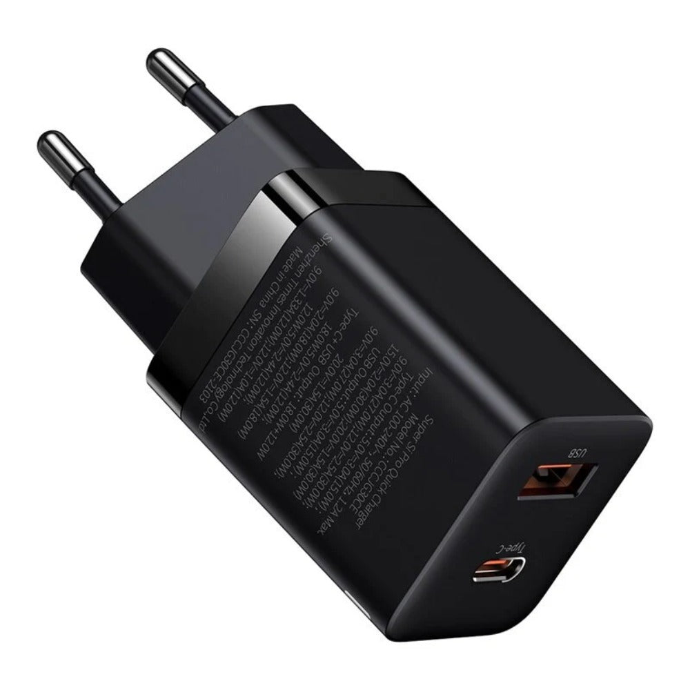 30W Dual-Port USB PD Charger, Fast Charging Adapter for iPhone, Hui, Samsung, Xiaomi