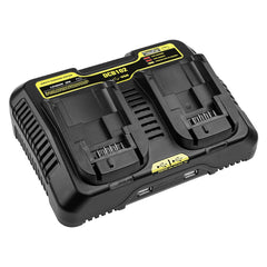 10.8V-20V DCB102 Dual Rechargeable Power Tool Battery Charger For Dewalt