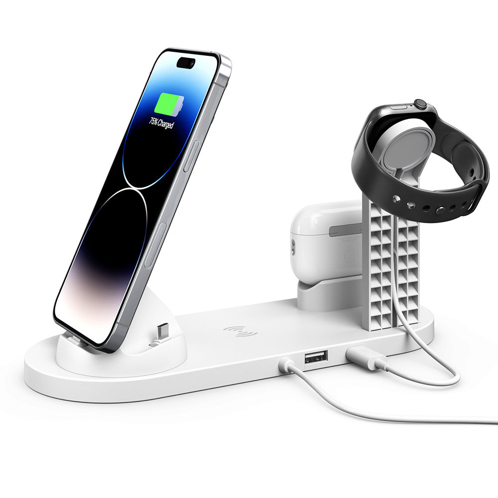 Fast Wireless Charger Pad & Stand for iPhone, Samsung, Hui, AirPods, Watch