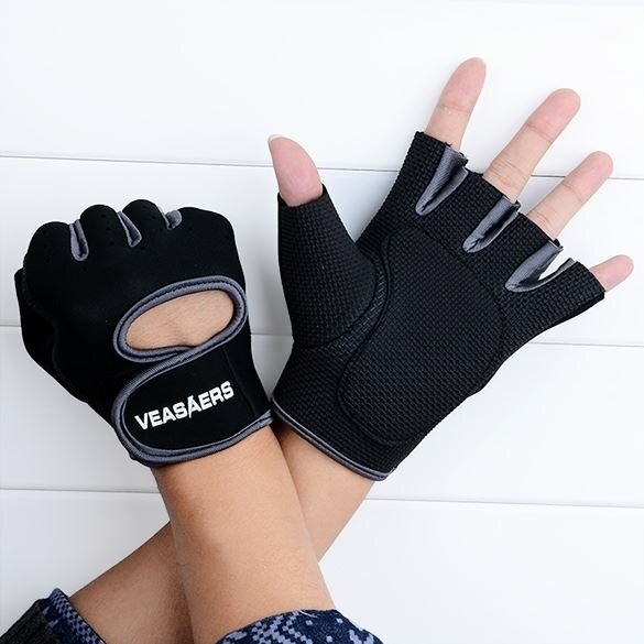 1 Pair Fitness Gloves Anti-slip Half Fingers Gloves Sport Exercise Training Gym Gloves