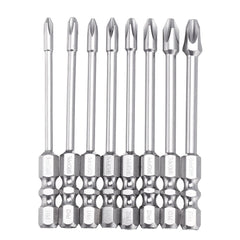 10Pcs 75mm Length Impact Phillips Screwdriver Bit High Torque Cross Screwdriver Bit S2 Strong Magnetic Screwdriver Bit
