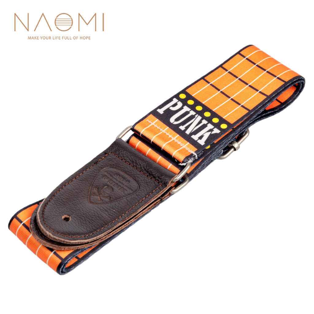 Guitar Strap Nylon Leather End Adjustable Shoulder Strap For Acoustic Guitar Bass Electric Guitar Parts Accessories