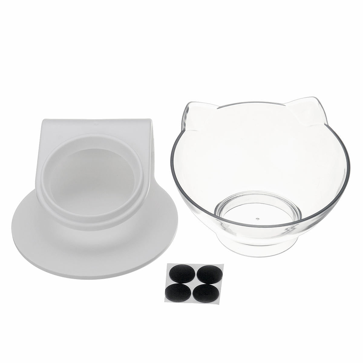 1/2 PCS Bowl Oblique Mouth Double Bowl Drinking Food Bowl Neck-protection Pet Bowl Cat Supplies Dog Puppy