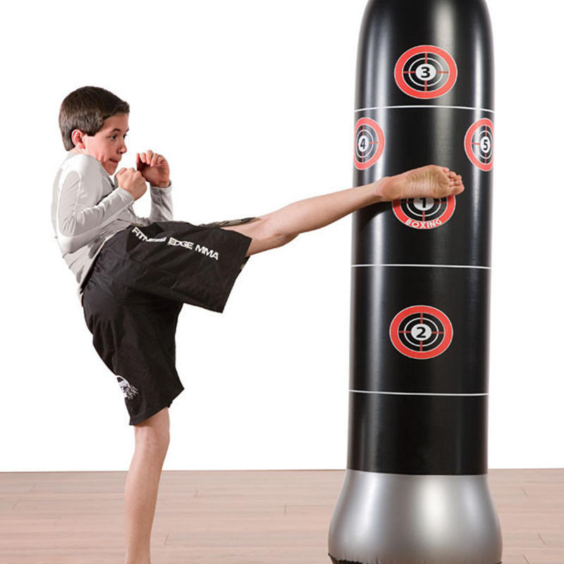 1.5m/59inch Punching Bag Inflatable Sandbag Free-Stand Tumbler Training Fitness Sandbag