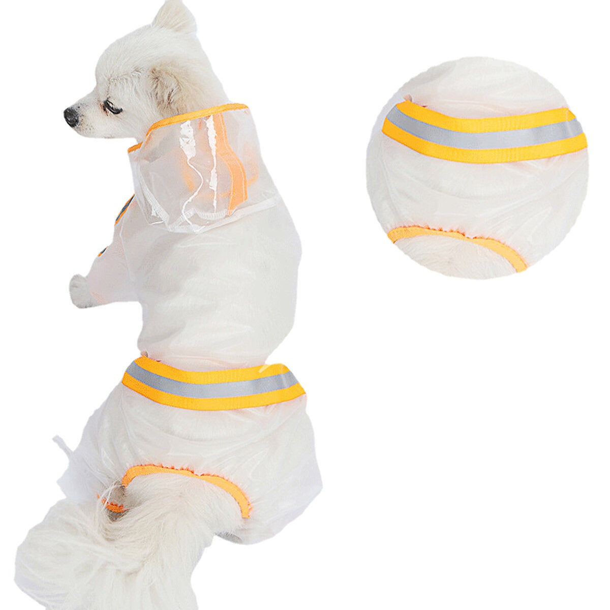 Pets Dog Clothes Hooded Raincoats Reflective Strip Dogs Rain Coat Waterproof Jackets Outdoor Breathable Clothes For Puppies