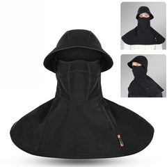 Winter Big Brim Headgear Motorcycle Cycling Balaclava Hood Warm Fleece Windproof Ski Fishing Women Men Bike Hat Cap