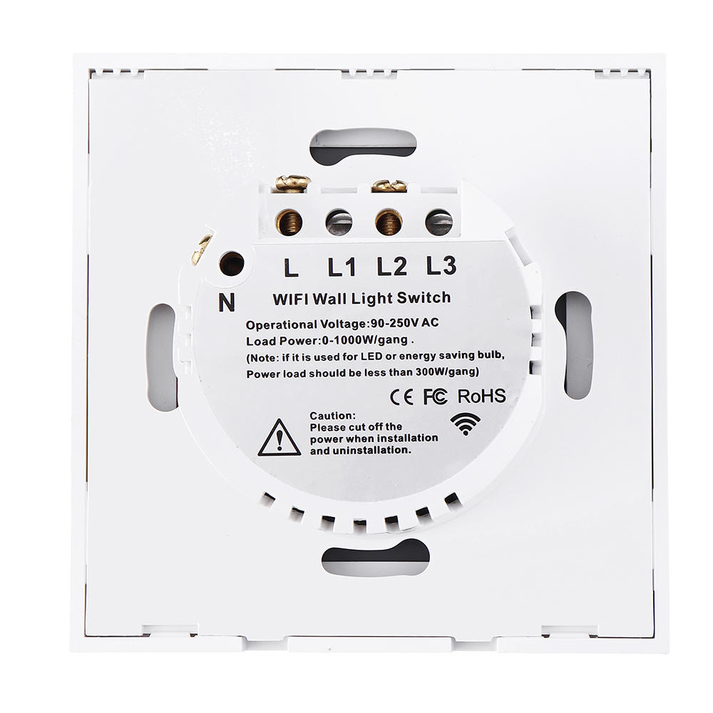 EU 433Mhz 1 Gang Smart WIFI Light Switch Interruptor Touch Wall Power Switch App Remote Control Intellegent Switch Work With Alexa Google Home