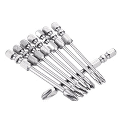 10Pcs 75mm Length Impact Phillips Screwdriver Bit High Torque Cross Screwdriver Bit S2 Strong Magnetic Screwdriver Bit