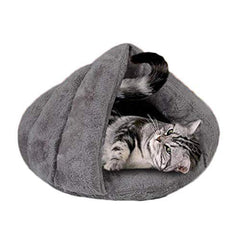 Pet Bed Puppy Cushion House Cave Cat Sleep Bag Soft Warm Kennel Mat Blanket