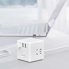 Portable Magic Cube Converter Socket 3pcs USB Chargers Adaptor Travel 6 Ports Socket Power Strips Trip Socket Plug