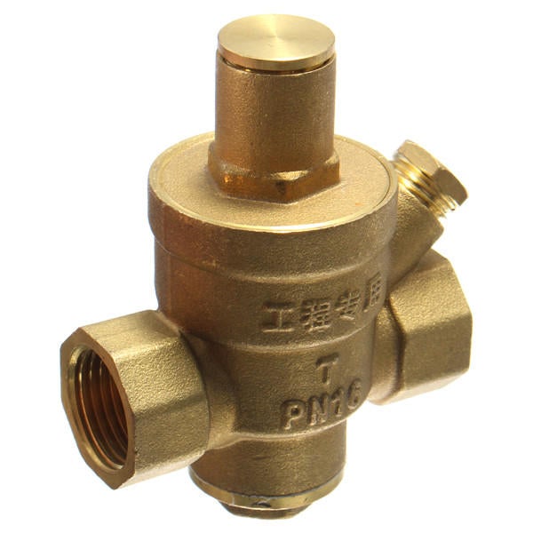 1/2' Inch Brass Water Pressure Reducing Regulator Reducer & Gauge Adjustable