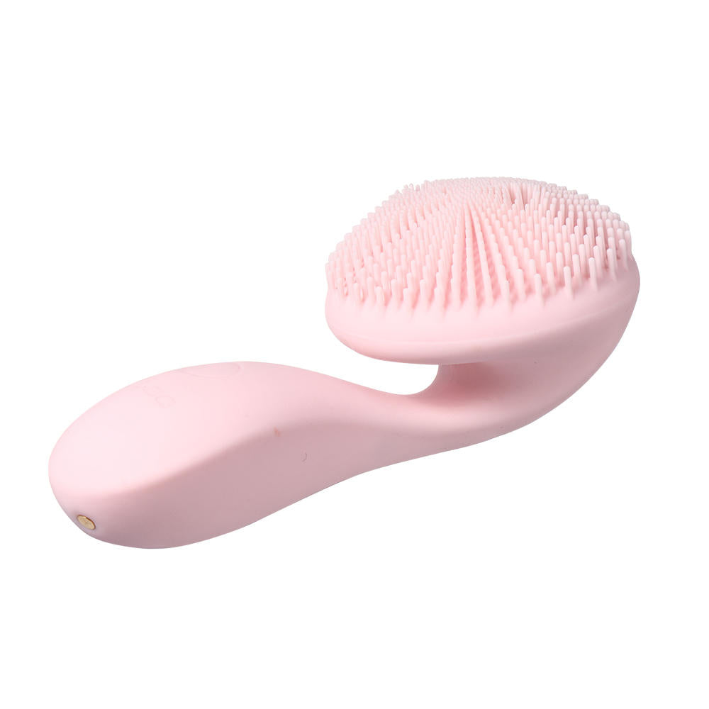 Silicone Ultrasonic Facial Brush Cleansing Brush Face Body Cleanser 4 Function Modes with Rotating Magnetic Beads Skin Rejuvenation