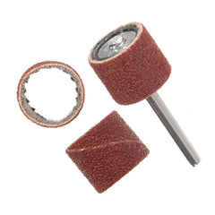 100Pcs 80-600 Grit Sanding Sandpaper Sleeves with 2 Sanding Drum Mandrels Fit Dremel Rotary Tools