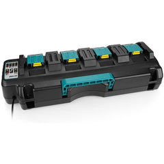 18V 2A/3A Current 4-Port Charger Replacement for Makita 14.4V-18V LXT Lithium Batteries BL1830 BL1840 BL1850 BL1860 BL1815 BL1430