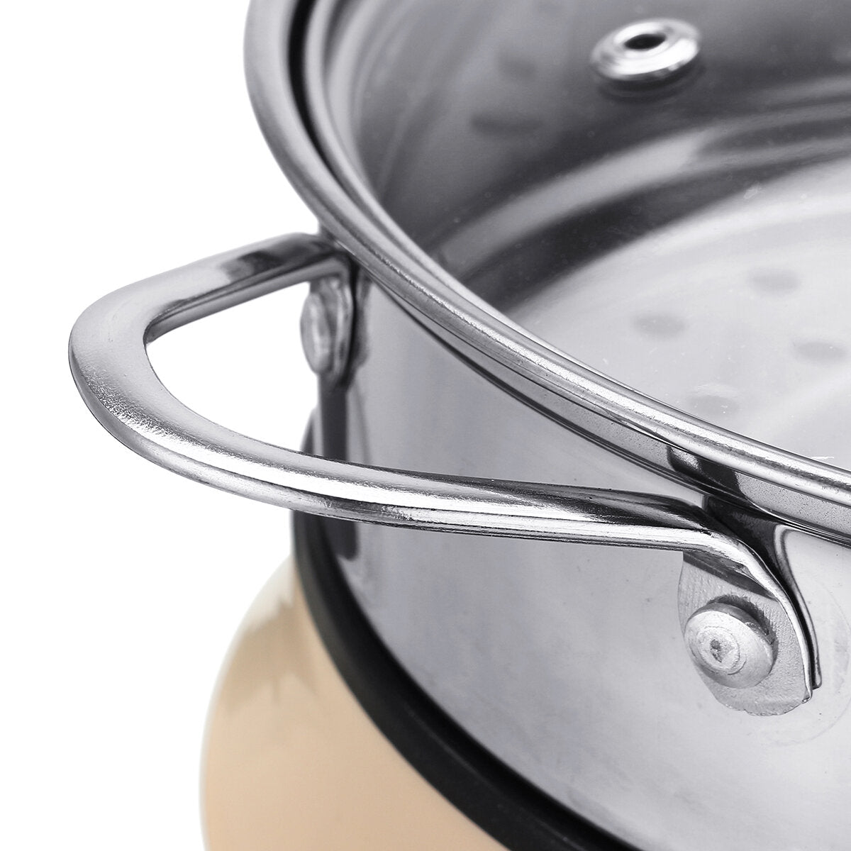 1.8L Double-Layer Stainless Steel Mini Electric Pot Pan Cooker Cooking Fry Stew