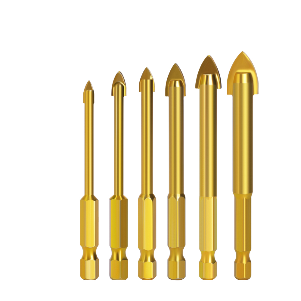 Alloy Triangle Drill Set Ceramic Tile Glass Hole Opener Reaming Hexagonal Shank Slot Drill Bit